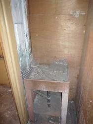 A sink under the stage, in a series of small rooms that were likely dressing rooms. - , Utah